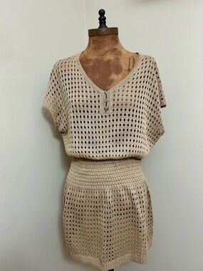 Crochet Knit Swimsuit Cover Up Dress